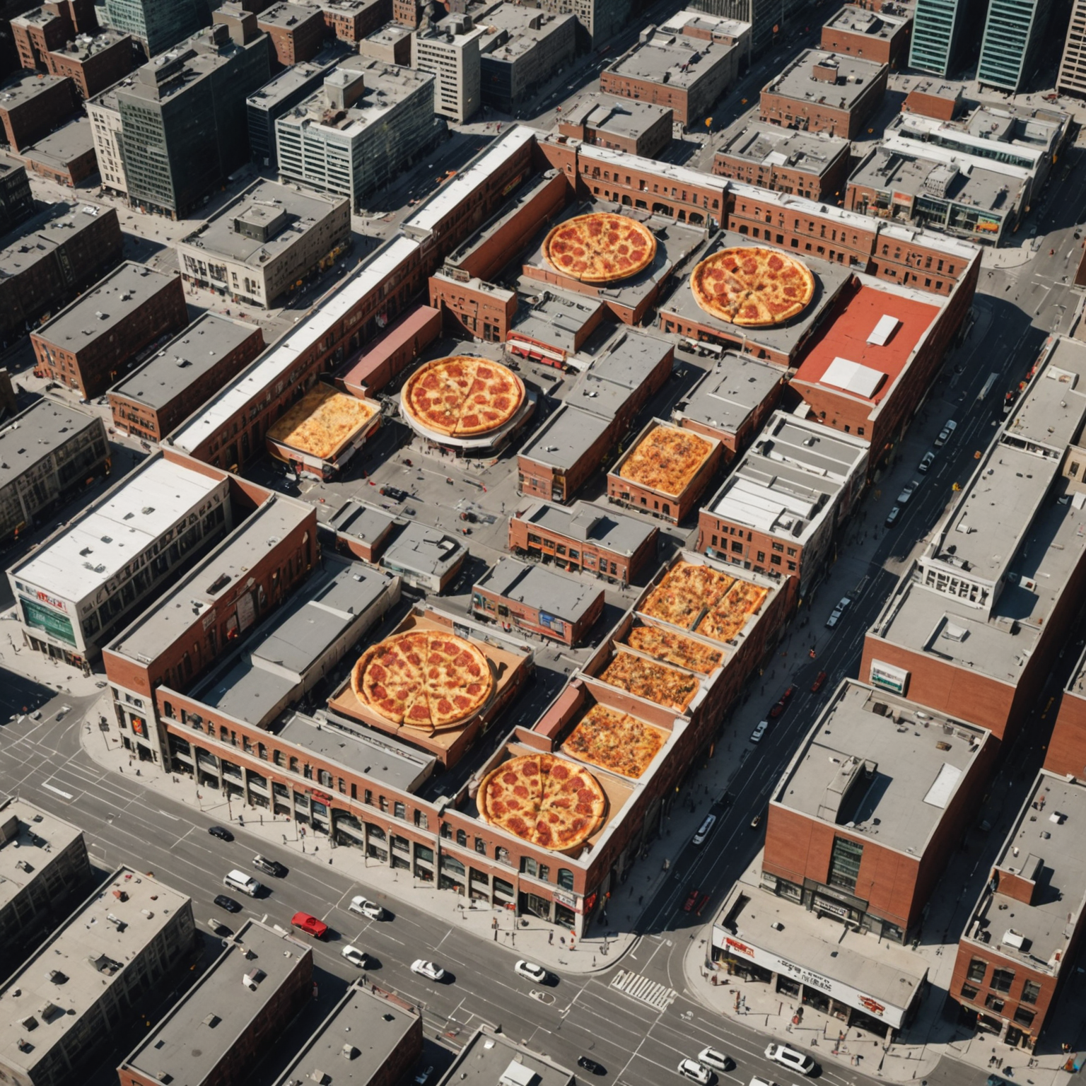 Map showing Pizzaiolo Trattoria & Pizzeria location at 220 Yonge St, CF Toronto Eaton Centre, Queen's Cross Food Court, Lower Level, Toronto, M5B 2H1, Canada with surrounding streets and landmarks