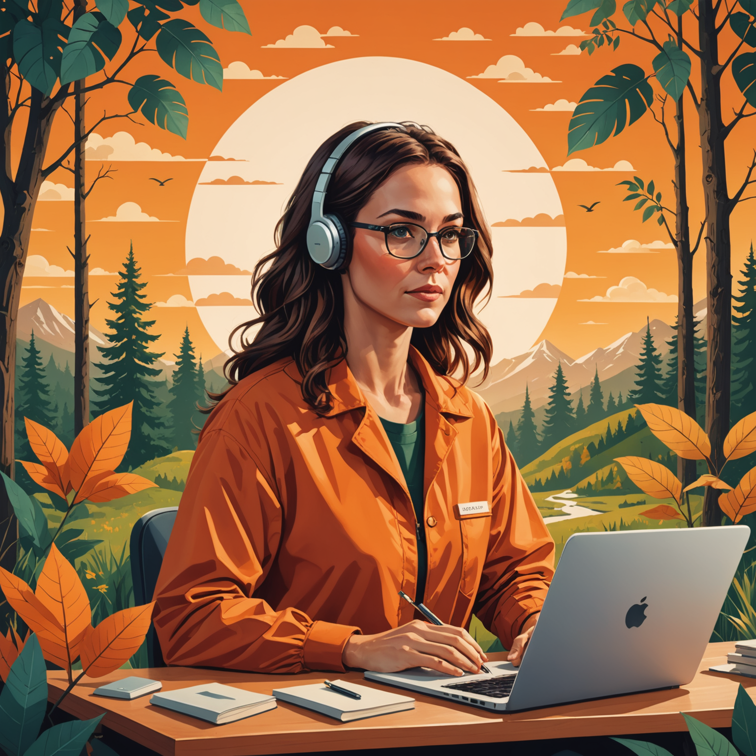 Illustration depicting customer privacy rights including access, correction, deletion, and control over personal data, shown with empowering imagery in warm nature-inspired colors