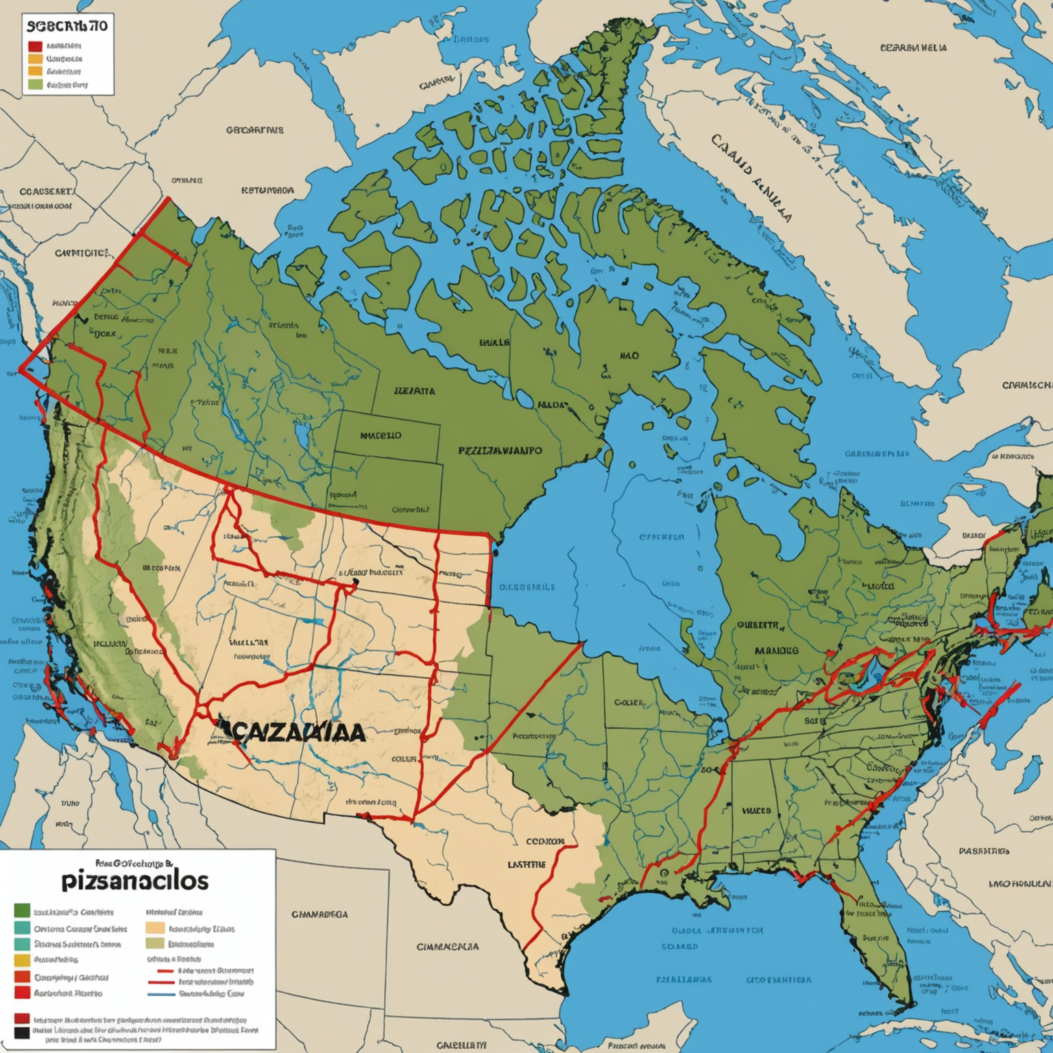 Map of Canada showing Pizzaiolo's expansion to Calgary, Ottawa, and Halifax with delivery network routes and new kitchen locations marked